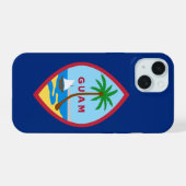 グアム国旗 iPhone 15ケース (裏面横)