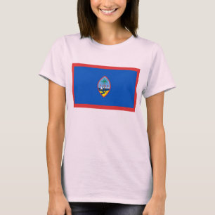 グアム国旗x地図Tシャツ Tシャツ