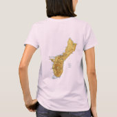 グアム国旗x地図Tシャツ Tシャツ (裏面)