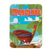 グアム島の休日旅行ポスター マグネット (縦)
