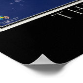 グアム島宇宙衛星地図 ポスター (角)