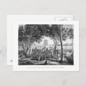 グアム島:先住民の庭での仕事 ポストカード (正面/裏面)