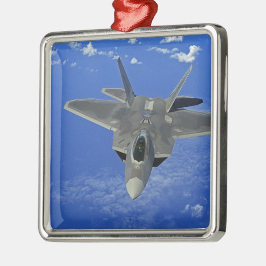 グアム近郊の飛行中の米国空軍F-22ラプター メタルオーナメント (左)