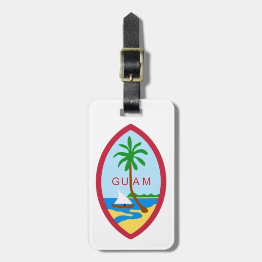 グアム-または記号紋章か旗または紋章付き外衣 ラゲッジタグ (正面縦)