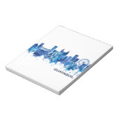 グアヤキルエクアドルスカイラインブルー ノートパッド (回転)