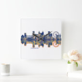 グアヤキルスカイライン スクエア壁時計 (ホーム)