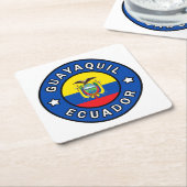 グアヤキル スクエアペーパーコースター (アングル)