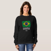 グアラパリ市ブラジルBrブラジル国旗Merch スウェットシャツ (正面フル)