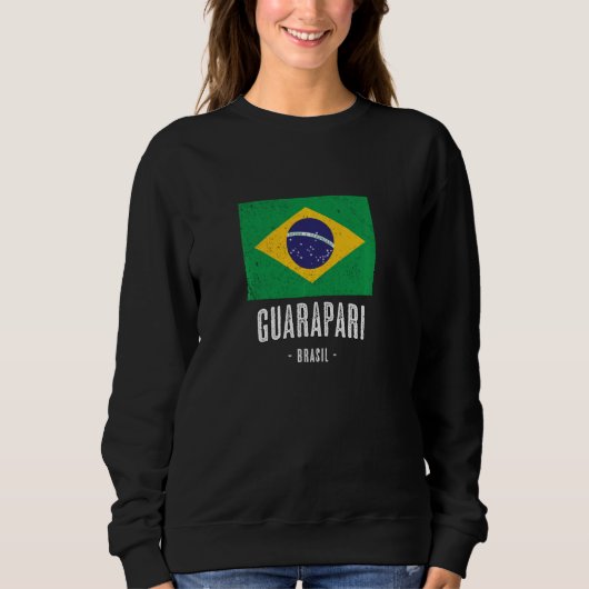 グアラパリ市ブラジルBrブラジル国旗Merch スウェットシャツ (正面)