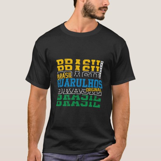 グアルーリョス・ブラジル スポーツ Tシャツ (正面)