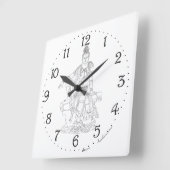 グアンインスクエアウォールクロック スクエア壁時計 (傾斜)