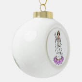 グアンイン菩薩像オンロータス セラミックボールオーナメント (左)