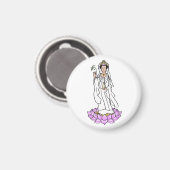 グアンイン菩薩像オンロータス マグネット (正面/裏面)