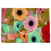 グアーチア絵を描ートフローラフラワーガーデン ラージペーパーバッグ (裏面)