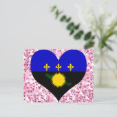 グア買ドレウペ国旗 ポストカード (スタンド正面)