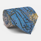 グイッと割れた青絵を描感 ネクタイ (ロール)