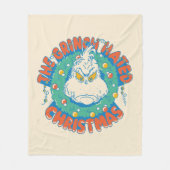 グインチ嫌いのクリスマス フリースブランケット (正面)