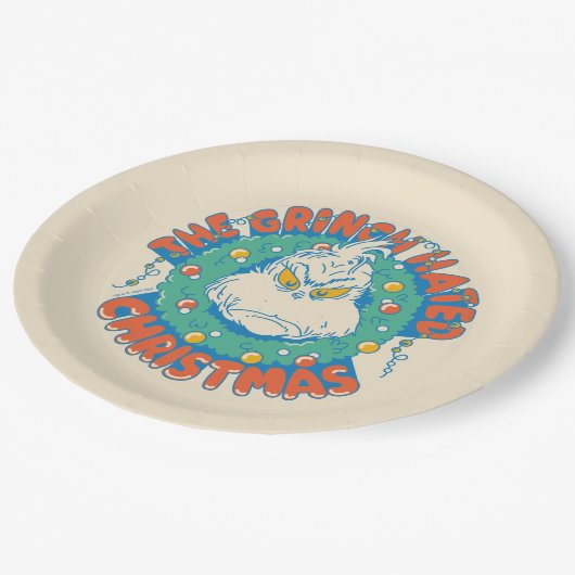 グインチ嫌いのクリスマス ペーパープレート (アングル)