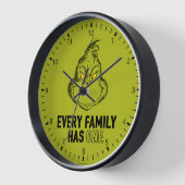グインチ |すべての家族が1つ 壁時計 (傾斜)