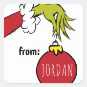 グインチ |クリスマスギフト誕生日からラベル スクエアシール (正面)