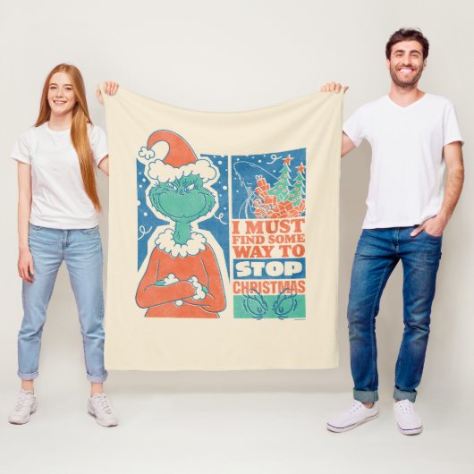 グインチ |クリスマスストップヴィンテージグラフィック フリースブランケット (インサイチュ)