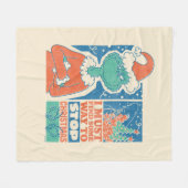 グインチ |クリスマスストップヴィンテージグラフィック フリースブランケット (正面(横))