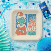 グインチ |クリスマスストップヴィンテージグラフィック ペーパープレート (パーティー)