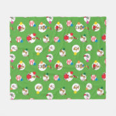 グインチ |クリスマスドットパターン フリースブランケット (正面(横))