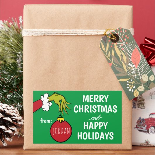 グインチ |クリスマスプレゼントラベルから 長方形シール (クリスマス)