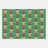 グインチ |クリスマスホリデーリース ラッピングペーパーシート (正面)