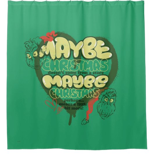 グインチ |クリスマス引用文 シャワーカーテン (正面)