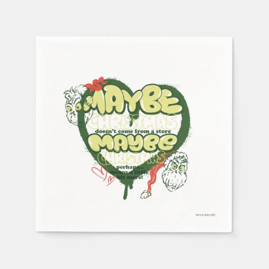 グインチ |クリスマス引用文 スタンダードカクテルナプキン (正面)