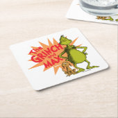 グインチ |グラインチとマックスのスターバスト スクエアペーパーコースター (アングル)