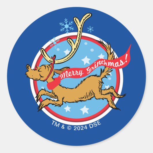 グインチ |マックスグメリーリンクリスマス! ラウンドシール (正面)