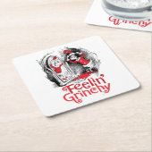 グインチ |感じの歯ごたえ スクエアペーパーコースター (アングル)