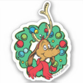 グインチ |最大クリスマスリース シール (正面)