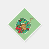 グインチ |最大クリスマスリース スタンダードカクテルナプキン (角)