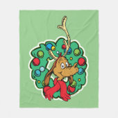 グインチ |最大クリスマスリース フリースブランケット (正面)