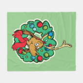 グインチ |最大クリスマスリース フリースブランケット (正面(横))