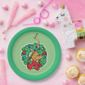 グインチ |最大クリスマスリース ペーパープレート (パーティー)