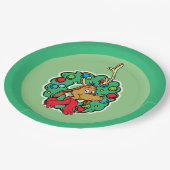 グインチ |最大クリスマスリース ペーパープレート (アングル)