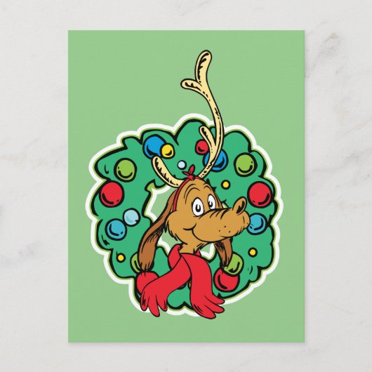 グインチ |最大クリスマスリース ポストカード (正面)