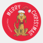 グインチ |最大サンタ |クリスマスプレゼントラベル ラウンドシール (正面)