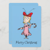 グインチ | Cindy-Lou Who – キャンディーケーンを持つ シーズンカード (正面/裏面)