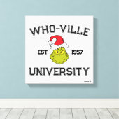 グインチ | Who-ville University Est 1957 キャンバスプリント (インサイチュ (ウッドフロア))