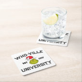 グインチ | Who-ville University Est 1957 スクエアペーパーコースター (インサイチュ)