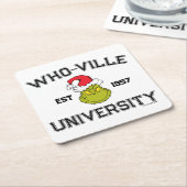 グインチ | Who-ville University Est 1957 スクエアペーパーコースター (アングル)