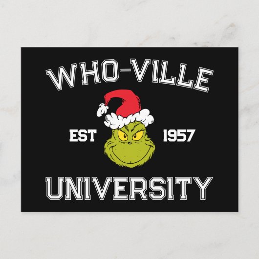 グインチ | Who-ville University Est 1957 ポストカード (正面)