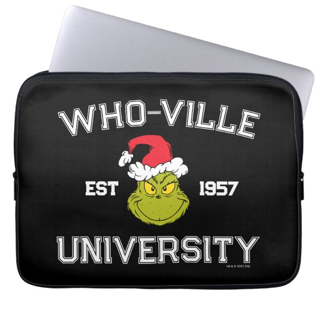 グインチ | Who-ville University Est 1957 ラップトップスリーブ (正面)