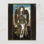 グウィニースサンセットドラゴンランタンエンジェルポストカード ポストカード (正面)